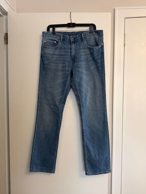 Men's Blue Straight-Leg Jeans 34/32